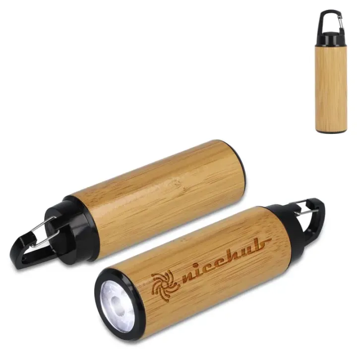 Bamboo Flashlight with clip - LT93322 (gadzety reklamowe)